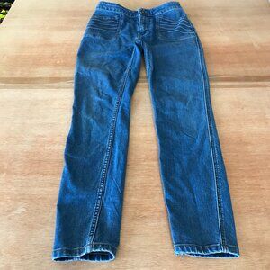 Free People Skinny Jeans Women 26 Blue Mid Rise Medium Wash Stretch Preppy 17251